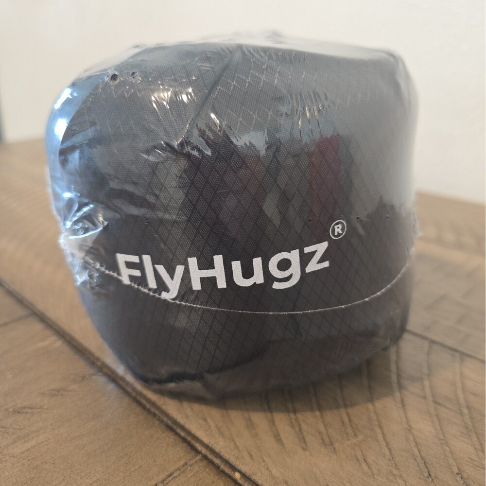 Brand New FlyHugz Grey Memory Foam Neck Travel Pillow Gray W/ Bag